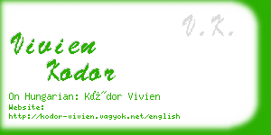 vivien kodor business card